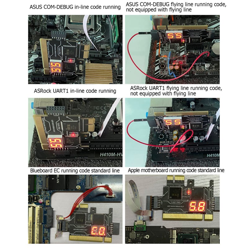 Jadeshay جيدشاي TL631 برو محلل اللوحة الأم بطاقة تشخيص، PCI ميني PCI-E LPC مختبر اللوحة الأم بطاقات تصحيح الأخطاء لأجهزة اللابتوب والكمبيوتر المكتبي - Image 4